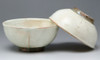 Pair Japanese Chawan Rice Bowl Kyo Kiyomizu yaki ware Kohiki Comfortably Japan