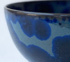 Japanese Chawan Rice Bowl Kyo Kiyomizu yaki ware Crystal glaze Blue Black Japan