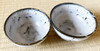 Pair Japanese Chawan Rice Bowl Kyo Kiyomizu yaki ware White Kairagi Japan