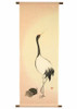 Kyoto Hangin scroll Kakejiku Tapestry Handpaint Crane Turtle Tsuru Kame Japan