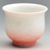 Kyo Kiyomizu yaki ware Japanese Sake cup Sakazuki Crystal glaze White Pink Japan