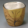 Kyo Kiyomizu yaki ware Japanese Sake cup Guinomi Silver Leaf Autumn Moon Japan