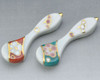 Kyo Kiyomizu yaki ware Japanese Chopstick rest Hashioki 2pcs Hisago ume Japan