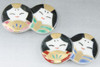 Kyo Kiyomizu yaki ware Japanese Chopstick rest Hashioki 2pcs Hina madoka Japan