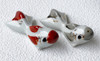 Kyo Kiyomizu yaki Japanese Chopstick rest Hashioki 2pcs Gold fish Pair Japan