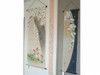 Kyoto Hangin scroll Kakejiku Tapestry Handpaint Spring grass Sakura Cherry Japan
