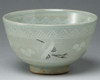 Kyo Kiyomizu yaki ware Japanese Matcha Tea bowl Celadon Crane Cloud Japan