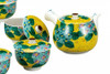 Kutani yaki Japanese Green Tea Cup Tea pot Kumidashi Set Lid set Ajisai Japan