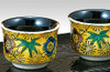 Kutani yaki ware Japanese Sake bottle and cup set Guinomi Yoshida-ya ShoChikuBai