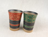 Pair Kutani yaki ware Japanese Ceramic Tumbler Beer Sake cup Gold Arabesque