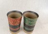 Pair Kutani yaki ware Japanese Ceramic Tumbler Beer Sake cup Gold Arabesque