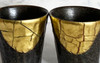 Kutani yaki ware Japanese Shochu Wiskey Sake Cup Set Gold foil KinpakuJapan