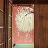 Noren Japanese Door Curtain 150*85cm Polyester Weeping cherry Moon Pink Japan