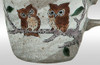 Pair Kutani yaki ware Mug Tea Coffee Cup set of 2 Owl Fukuro pattern