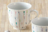 Pair Kutani yaki ware Mug Tea Coffee Cup set of 2 Colorful Tokusa Stripe