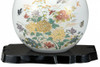 Kutani yaki porcelain Japanese Flower vase pot Gold Chrysanthemum Tree Sparrow