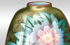 Kutani yaki porcelain Japanese Flower vase pot Botan Peony pattern w/Mat H24cm