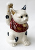 Kutani yaki ware Japanese Lucky cat Maneki neko Naoki Miyamoto 5.2 w/box