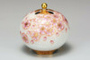 Kutani yaki porcelain Japanese Incense Pot Burner Koro Kinrande Sakura Yoshinori