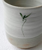Yunomi Shigaraki yaki Japanese pottery green tea cup Little flower Green 31309
