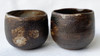 Japanese Sake cup set of 2 Kyo Kiyomizu yaki ware Pine eating crane Japan