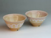 Hagi yaki ware Japanese pottery Rice Bowl Gohan Chawan Set of 2Shizuku Drop