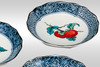 Kutani yaki ware Japanese Plate Dish set of 5 Fruit pattern 4.2 Japan