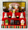 Hina Doll Ningyo Japanese pottery doll Girls festival Kinsai Usagi Rabbit 3stage
