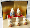 Hina Doll Ningyo Japanese pottery doll Girls festival Mame Rabbit Usagi 2stage