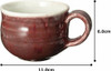 Shigaraki yaki Japanese pottery Tea Coffee Mug Cup Red Glaze Japapn Kosai