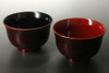 Pair Owan Japanese soup bowl Echizen Lacquerware Handcraft Wild Grape