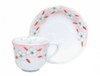 Arita yaki ware Japanese Coffee Cup and Saucer Some Nishiki Cherry Blossom pink