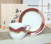 Arita yaki ware Japanese Coffee cup and saucer Silk Road Shinemon kiln