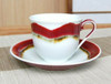 Arita yaki ware Japanese Coffee cup and saucer Silk Road Shinemon kiln