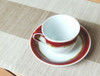 Arita yaki ware Japanese Coffee cup and saucer Silk Road Shinemon kiln