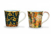 Pair Kutani yaki ware Mug Tea Coffee cup Aochibu Hanazume flower
