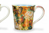 Pair Kutani yaki ware Mug Tea Coffee cup Aochibu Hanazume flower