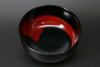 Owan Japanese soup bowl Echizen Lacquerware Handcraft Black Brush Marks