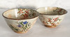 Pair Japanese Chawan Rice Bowl Kyo Kiyomizu yaki ware Kyoto Autumn Japan