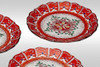 Kutani yaki ware Japanese Plate Dish set of 5 Iida-ya style 5.2' 15.8cm