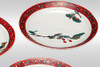 Kutani yaki ware Japanese Plate Dish set of 5 Nuts pattern 5 style 5.2' Japan