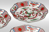 Kutani yaki ware Japanese Plate Dish set of 5 Aka-e Red Phoenix 6.5' 19.5cm