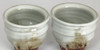 Japanese Cold Sake cup & bottle set Reishu Hagi yaki ware Artist Keiichiro