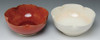 Pair Food Bowl Kyo Kiyomizu yaki ware Japanese food bowl Flower shape Red White