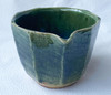 Katakuchi Bowl Japanese Food bowl kyo Kiyomizu yaki ware Green Oribe Shinogi