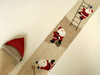 Kyoto Tapestry Wall Hanging Handpainted Linen Snow man Christmas Santa Claus