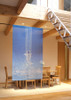 Kyoto Noren Hanging Door Curtain Handpainted Linen Climbing a carp waterfall