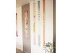 Kyoto Tapestry Wall Hanging Handpainted Linen Colorful Botan Peony Spring