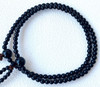 Kyoto Juzu Japanese Buddhist Mala Bracelet Nichiren Acrylic Black ebony Color