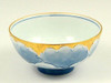 Pair Arita yaki porcelain Japanese Rice bowl Gohan Gold Platinum Botan Peony